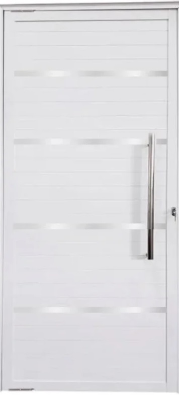 porta lambril pivotante com frisos e puxador design branco 1